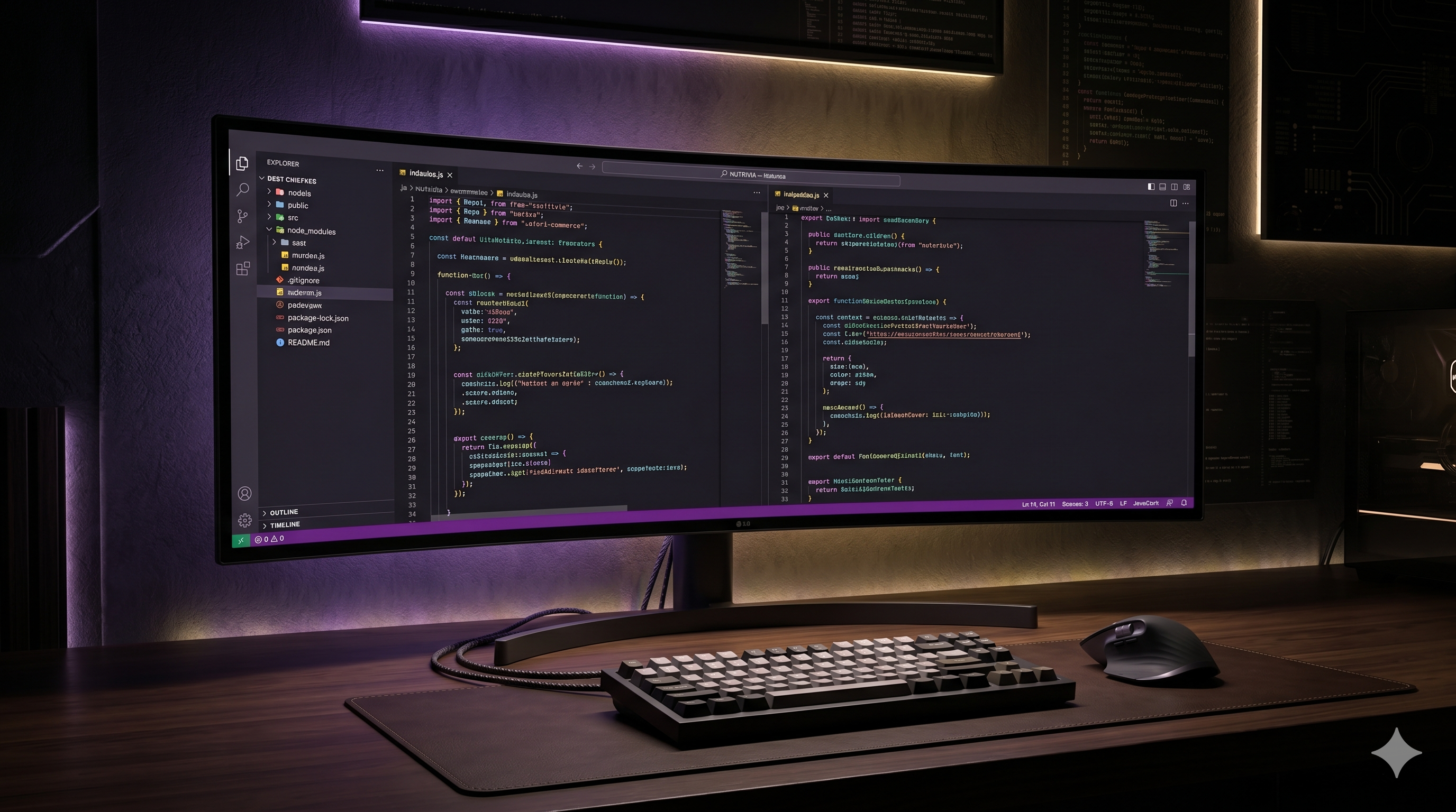 Coding workspace